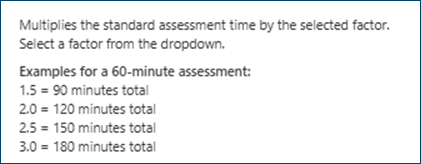 Explanation of extended time by factor