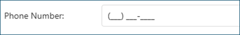 Phone number data field