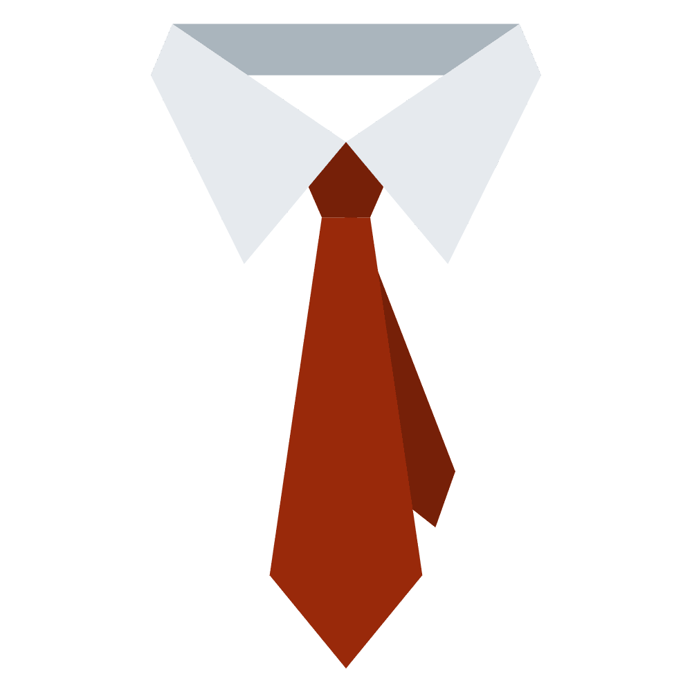 Icon of a shirt collar and tie