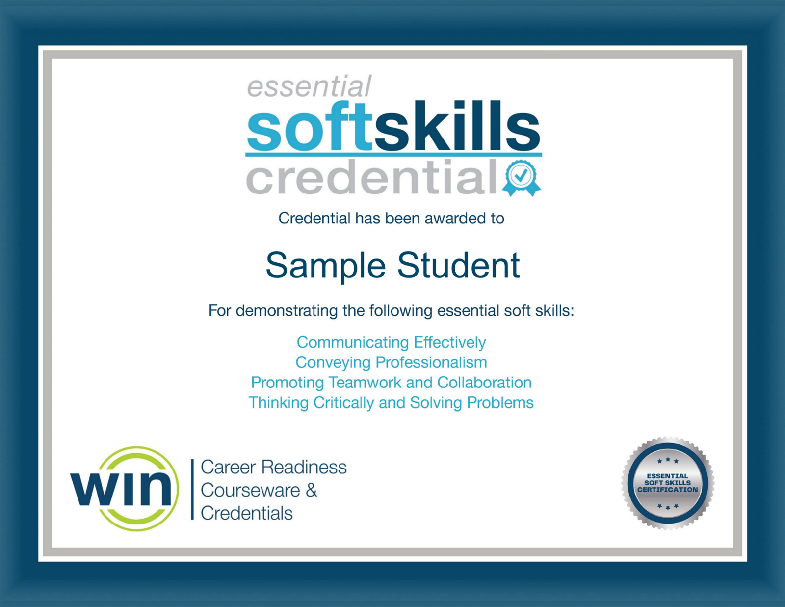 Essential Soft Skills Credential Sample