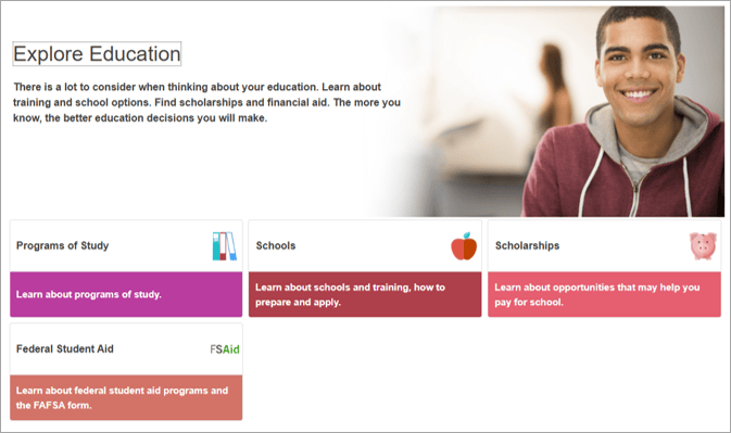 My Work Ready Explore Education section