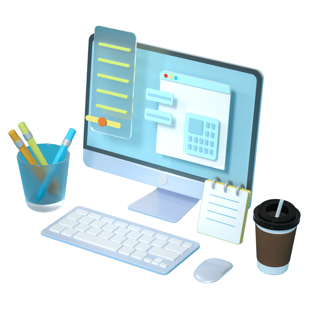 graphic of a desktop computer