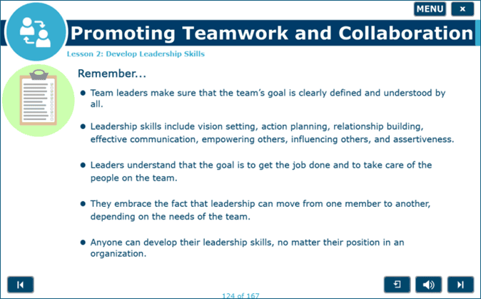 Promoting Teamwork & Collaboration lesson about leadership skills