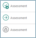 Image of the checkmark, arrow, and lock icons