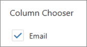 Checkbox for Email 