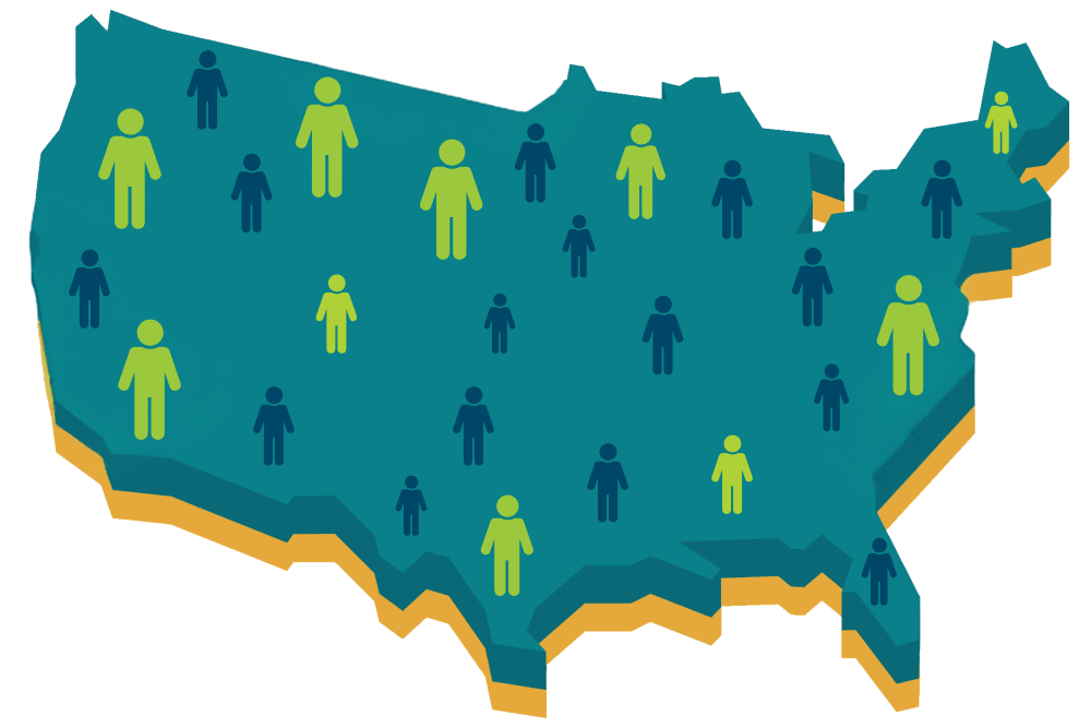 graphic of a map of the United States 